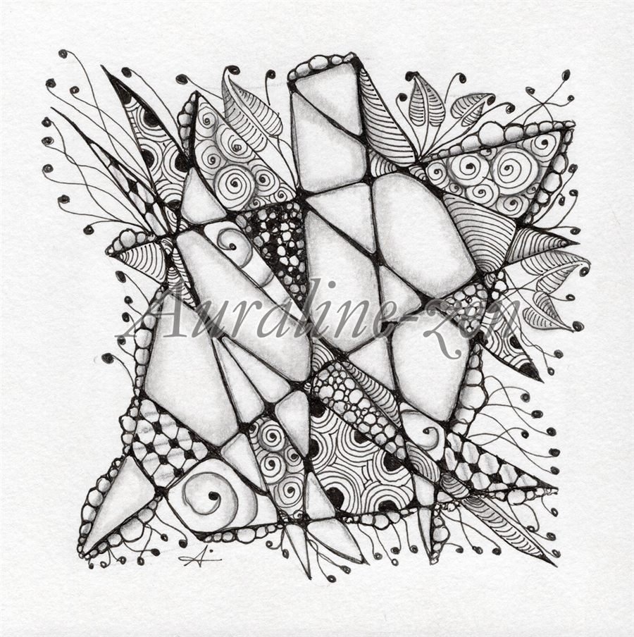 Composition géométrique à l'encre